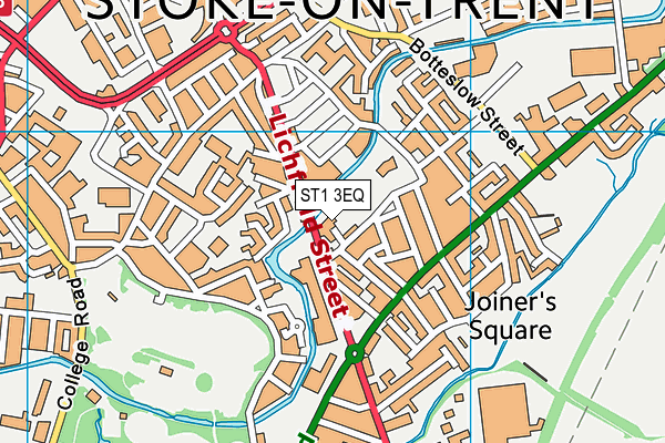 ST1 3EQ map - OS VectorMap District (Ordnance Survey)