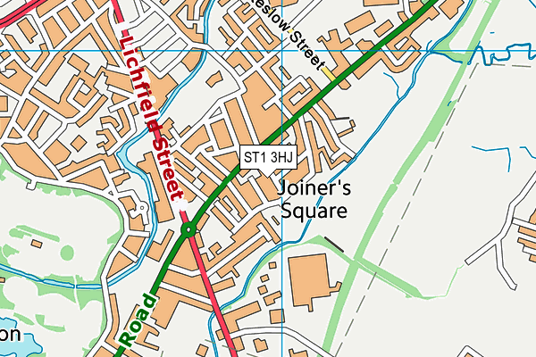 ST1 3HJ map - OS VectorMap District (Ordnance Survey)