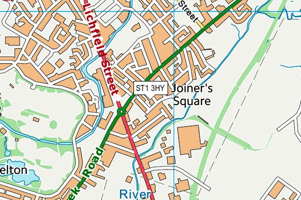 ST1 3HY map - OS VectorMap District (Ordnance Survey) ST1 3HY map - OS VectorMap District (Ordnance Survey)