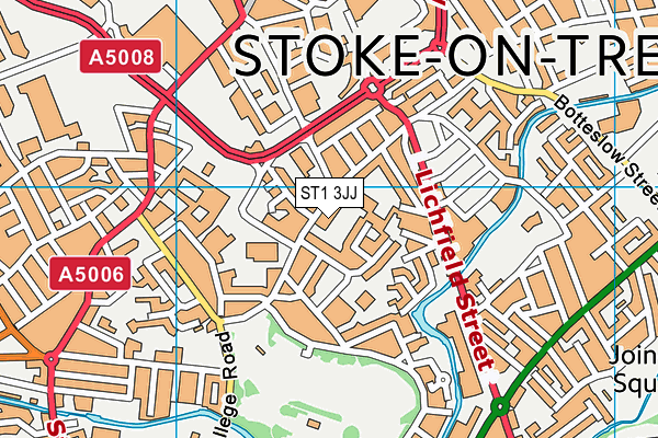 ST1 3JJ map - OS VectorMap District (Ordnance Survey) ST1 3JJ map - OS VectorMap District (Ordnance Survey)