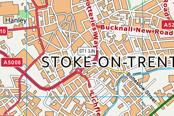 ST1 3JN map - OS VectorMap District (Ordnance Survey) ST1 3JN map - OS VectorMap District (Ordnance Survey)