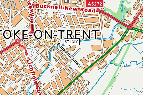 ST1 3LY map - OS VectorMap District (Ordnance Survey) ST1 3LY map - OS VectorMap District (Ordnance Survey)