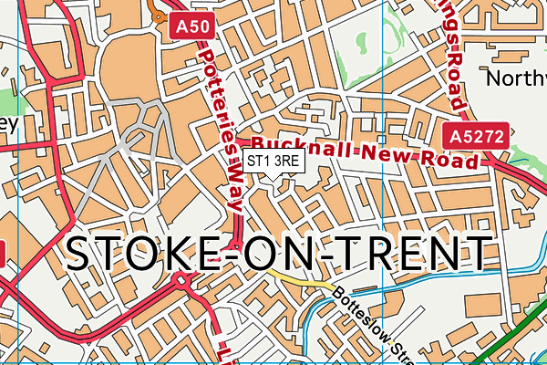 ST1 3RE map - OS VectorMap District (Ordnance Survey) ST1 3RE map - OS VectorMap District (Ordnance Survey)