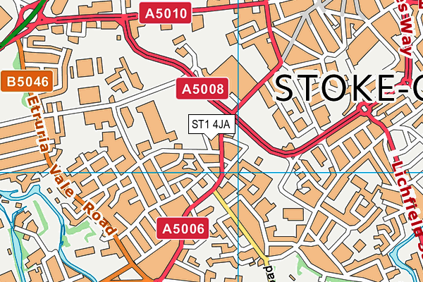 ST1 4JA map - OS VectorMap District (Ordnance Survey) ST1 4JA map - OS VectorMap District (Ordnance Survey)