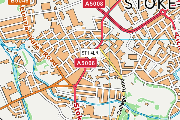 ST1 4LR map - OS VectorMap District (Ordnance Survey) ST1 4LR map - OS VectorMap District (Ordnance Survey)