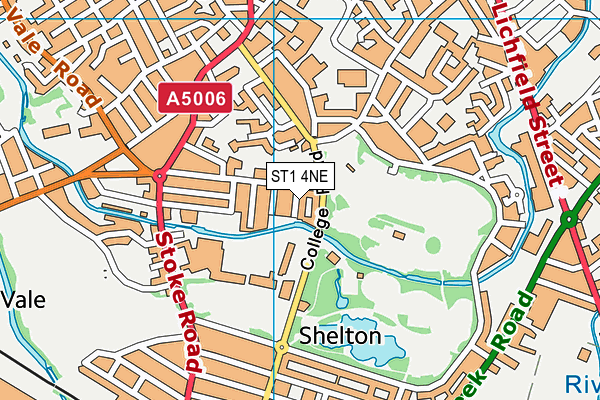 ST1 4NE map - OS VectorMap District (Ordnance Survey) ST1 4NE map - OS VectorMap District (Ordnance Survey)