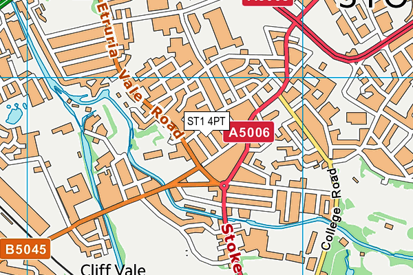 ST1 4PT map - OS VectorMap District (Ordnance Survey) ST1 4PT map - OS VectorMap District (Ordnance Survey)
