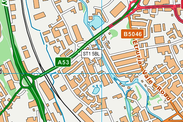ST1 5BL map - OS VectorMap District (Ordnance Survey) ST1 5BL map - OS VectorMap District (Ordnance Survey)