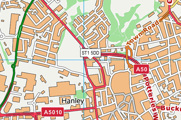 ST1 5DD map - OS VectorMap District (Ordnance Survey) ST1 5DD map - OS VectorMap District (Ordnance Survey)