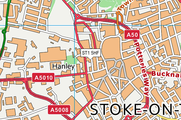 ST1 5HF map - OS VectorMap District (Ordnance Survey) ST1 5HF map - OS VectorMap District (Ordnance Survey)