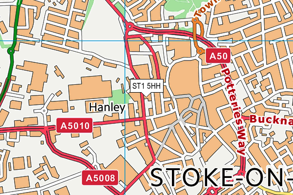 ST1 5HH map - OS VectorMap District (Ordnance Survey) ST1 5HH map - OS VectorMap District (Ordnance Survey)