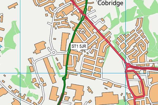 ST1 5JR map - OS VectorMap District (Ordnance Survey) ST1 5JR map - OS VectorMap District (Ordnance Survey)