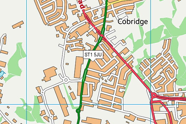 ST1 5JU map - OS VectorMap District (Ordnance Survey) ST1 5JU map - OS VectorMap District (Ordnance Survey)
