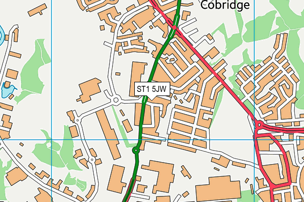 ST1 5JW map - OS VectorMap District (Ordnance Survey) ST1 5JW map - OS VectorMap District (Ordnance Survey)