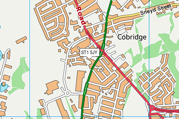 ST1 5JY map - OS VectorMap District (Ordnance Survey) ST1 5JY map - OS VectorMap District (Ordnance Survey)