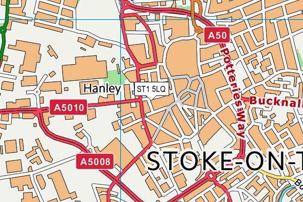 ST1 5LQ map - OS VectorMap District (Ordnance Survey) ST1 5LQ map - OS VectorMap District (Ordnance Survey)