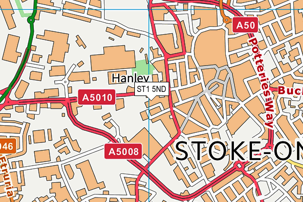 ST1 5ND map - OS VectorMap District (Ordnance Survey) ST1 5ND map - OS VectorMap District (Ordnance Survey)