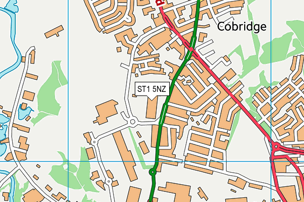 ST1 5NZ map - OS VectorMap District (Ordnance Survey) ST1 5NZ map - OS VectorMap District (Ordnance Survey)