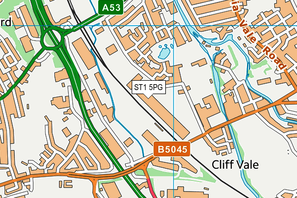 ST1 5PG map - OS VectorMap District (Ordnance Survey) ST1 5PG map - OS VectorMap District (Ordnance Survey)