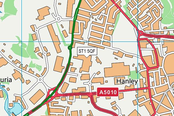 ST1 5QF map - OS VectorMap District (Ordnance Survey) ST1 5QF map - OS VectorMap District (Ordnance Survey)