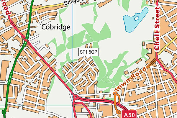 ST1 5QP map - OS VectorMap District (Ordnance Survey) ST1 5QP map - OS VectorMap District (Ordnance Survey)