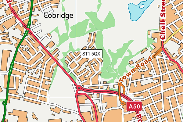 ST1 5QX map - OS VectorMap District (Ordnance Survey) ST1 5QX map - OS VectorMap District (Ordnance Survey)