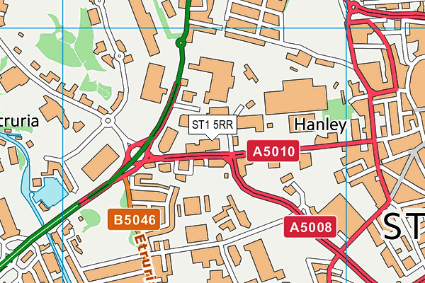ST1 5RR map - OS VectorMap District (Ordnance Survey) ST1 5RR map - OS VectorMap District (Ordnance Survey)