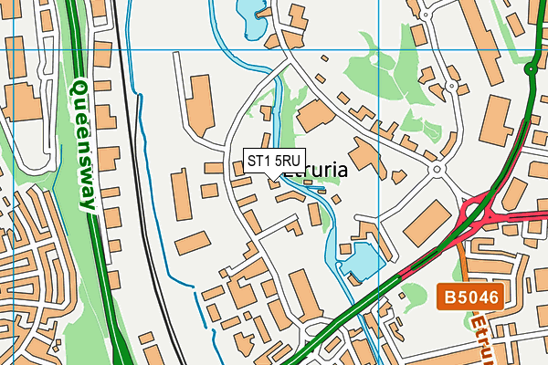 ST1 5RU map - OS VectorMap District (Ordnance Survey) ST1 5RU map - OS VectorMap District (Ordnance Survey)