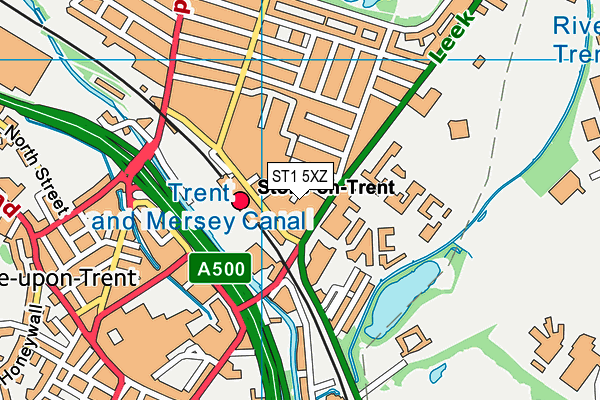 ST1 5XZ map - OS VectorMap District (Ordnance Survey) ST1 5XZ map - OS VectorMap District (Ordnance Survey)