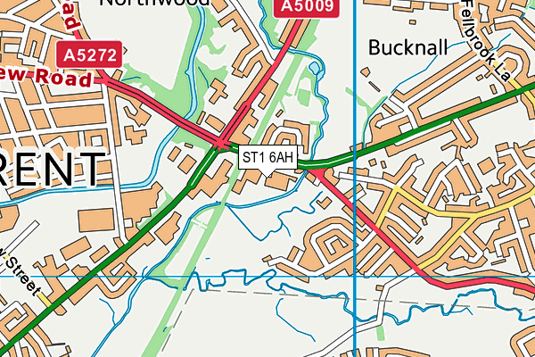 ST1 6AH map - OS VectorMap District (Ordnance Survey) ST1 6AH map - OS VectorMap District (Ordnance Survey)