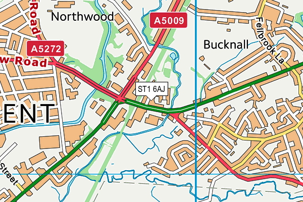 ST1 6AJ map - OS VectorMap District (Ordnance Survey) ST1 6AJ map - OS VectorMap District (Ordnance Survey)