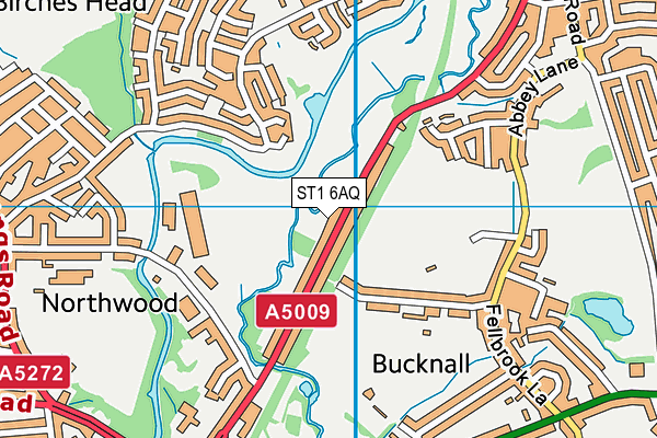 ST1 6AQ map - OS VectorMap District (Ordnance Survey) ST1 6AQ map - OS VectorMap District (Ordnance Survey)