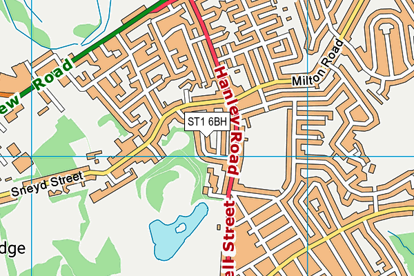 ST1 6BH map - OS VectorMap District (Ordnance Survey) ST1 6BH map - OS VectorMap District (Ordnance Survey)