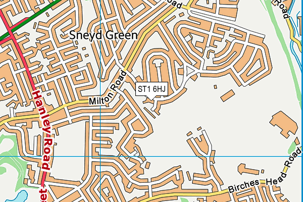 ST1 6HJ map - OS VectorMap District (Ordnance Survey) ST1 6HJ map - OS VectorMap District (Ordnance Survey)