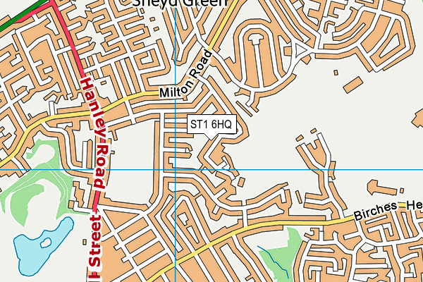 ST1 6HQ map - OS VectorMap District (Ordnance Survey) ST1 6HQ map - OS VectorMap District (Ordnance Survey)