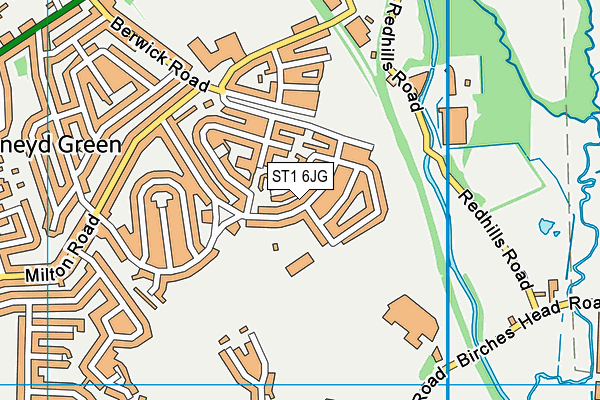 ST1 6JG map - OS VectorMap District (Ordnance Survey) ST1 6JG map - OS VectorMap District (Ordnance Survey)