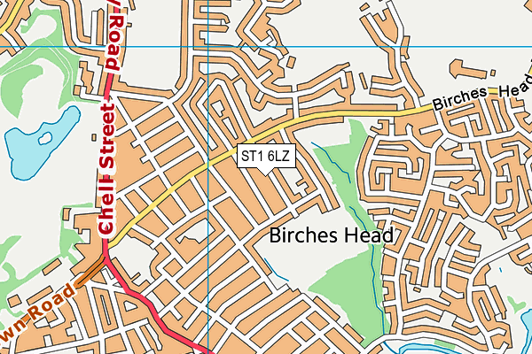 ST1 6LZ map - OS VectorMap District (Ordnance Survey) ST1 6LZ map - OS VectorMap District (Ordnance Survey)
