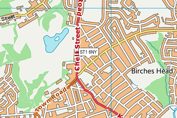 ST1 6NY map - OS VectorMap District (Ordnance Survey) ST1 6NY map - OS VectorMap District (Ordnance Survey)