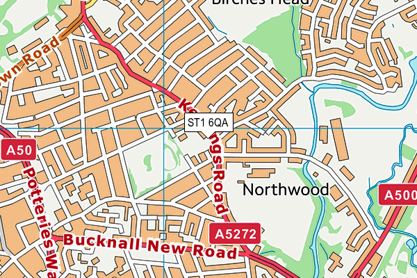 ST1 6QA map - OS VectorMap District (Ordnance Survey) ST1 6QA map - OS VectorMap District (Ordnance Survey)