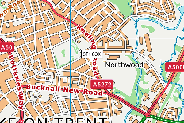 ST1 6QX map - OS VectorMap District (Ordnance Survey) ST1 6QX map - OS VectorMap District (Ordnance Survey)