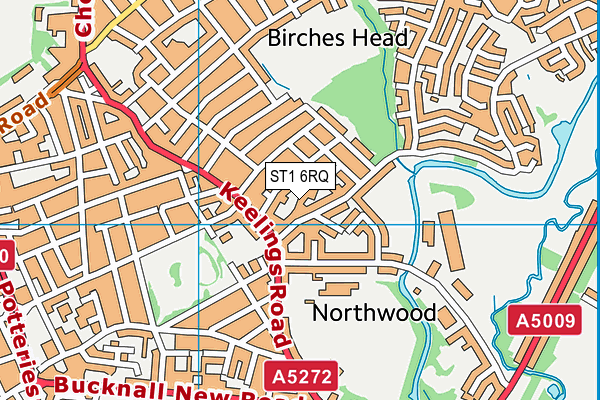 ST1 6RQ map - OS VectorMap District (Ordnance Survey) ST1 6RQ map - OS VectorMap District (Ordnance Survey)