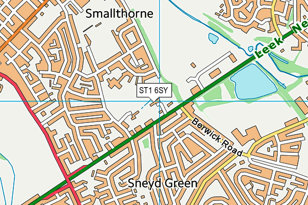 ST1 6SY map - OS VectorMap District (Ordnance Survey) ST1 6SY map - OS VectorMap District (Ordnance Survey)