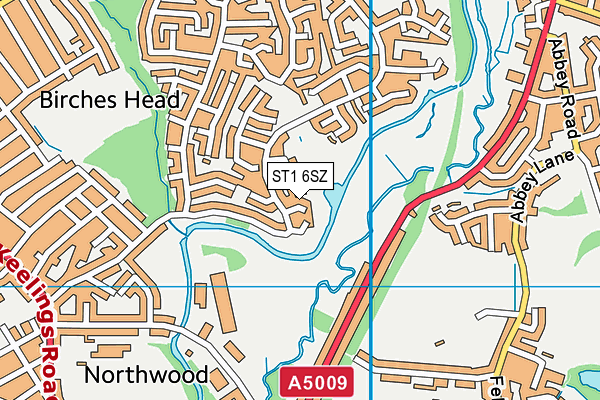 ST1 6SZ map - OS VectorMap District (Ordnance Survey) ST1 6SZ map - OS VectorMap District (Ordnance Survey)