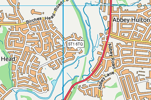ST1 6TQ map - OS VectorMap District (Ordnance Survey) ST1 6TQ map - OS VectorMap District (Ordnance Survey)