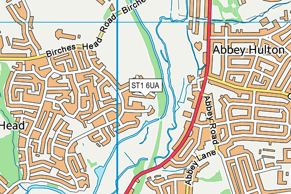 ST1 6UA map - OS VectorMap District (Ordnance Survey) ST1 6UA map - OS VectorMap District (Ordnance Survey)