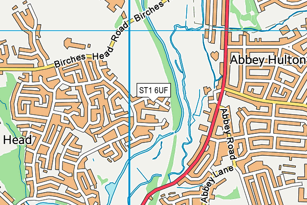ST1 6UF map - OS VectorMap District (Ordnance Survey) ST1 6UF map - OS VectorMap District (Ordnance Survey)