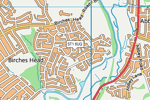 ST1 6UQ map - OS VectorMap District (Ordnance Survey) ST1 6UQ map - OS VectorMap District (Ordnance Survey)