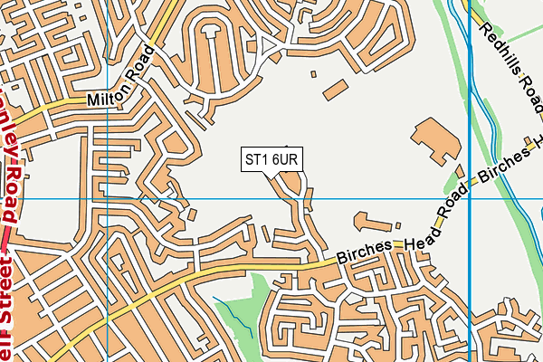 ST1 6UR map - OS VectorMap District (Ordnance Survey) ST1 6UR map - OS VectorMap District (Ordnance Survey)