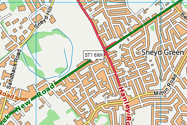 ST1 6XH map - OS VectorMap District (Ordnance Survey) ST1 6XH map - OS VectorMap District (Ordnance Survey)