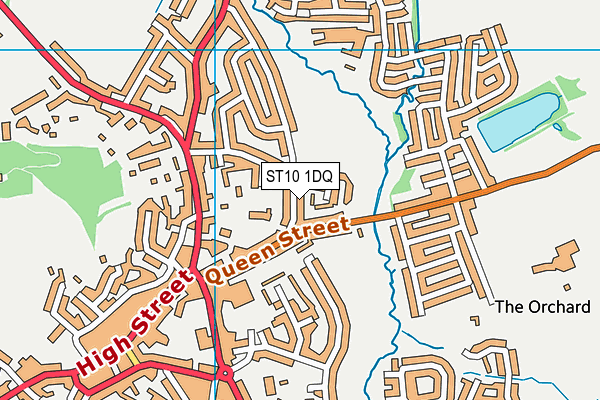 ST10 1DQ map - OS VectorMap District (Ordnance Survey) ST10 1DQ map - OS VectorMap District (Ordnance Survey)